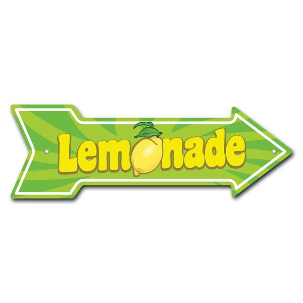 Signmission Lemonade Arrow Yard Sign Funny Home Decor 36in Wide C-ARROW12-999778 - main